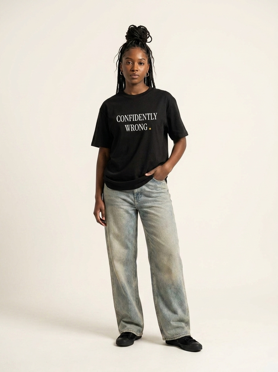 OUTPUT №0004 · CONFIDENTLY WRONG Tee — Funny AI Hallucination Shirt