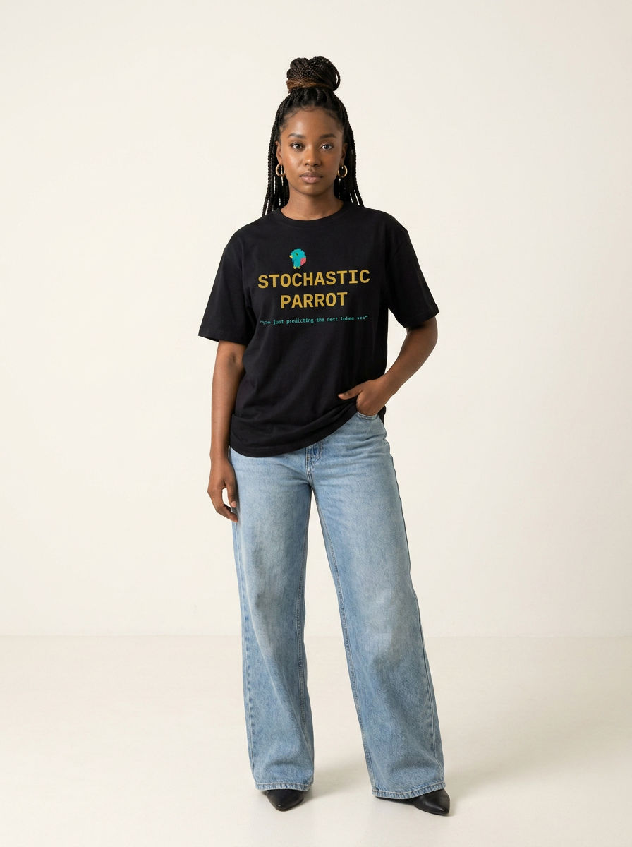 OUTPUT №0012 · STOCHASTIC PARROT Tee — AI Meme Shirt