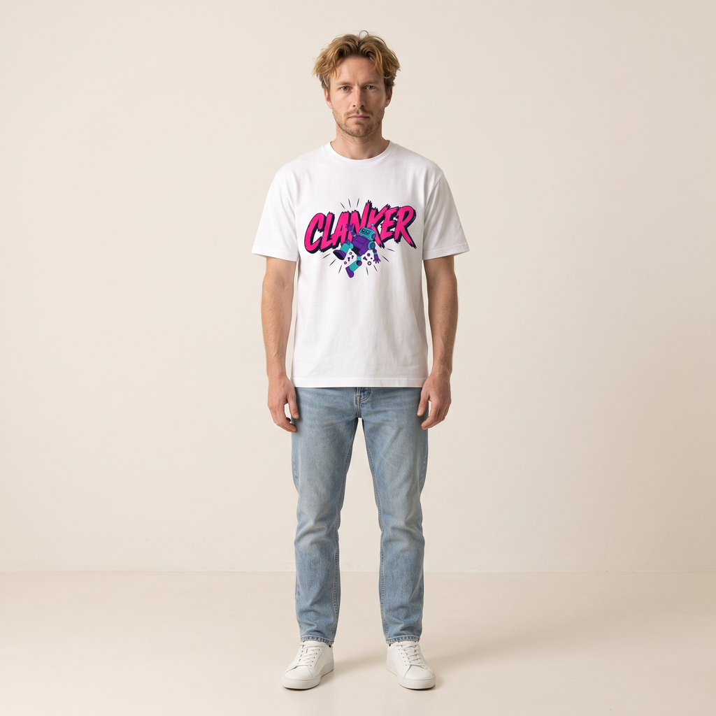OUTPUT №0027 · CLANKER Tee — Robot Slur Meme Shirt