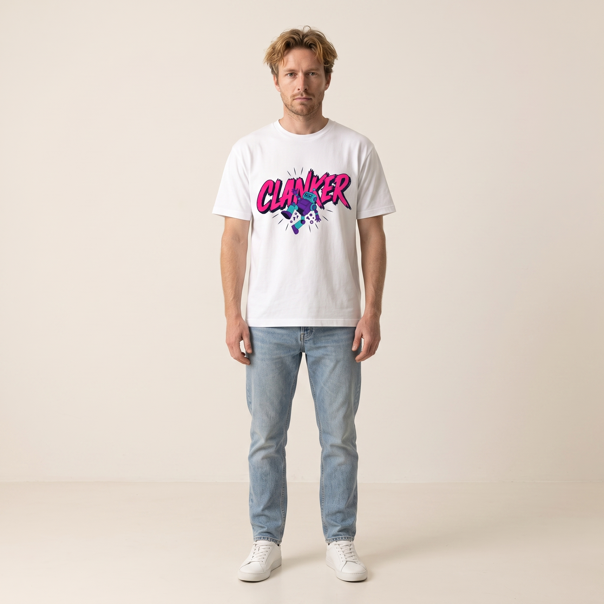 OUTPUT №0027 · CLANKER Tee — Robot Slur Meme Shirt