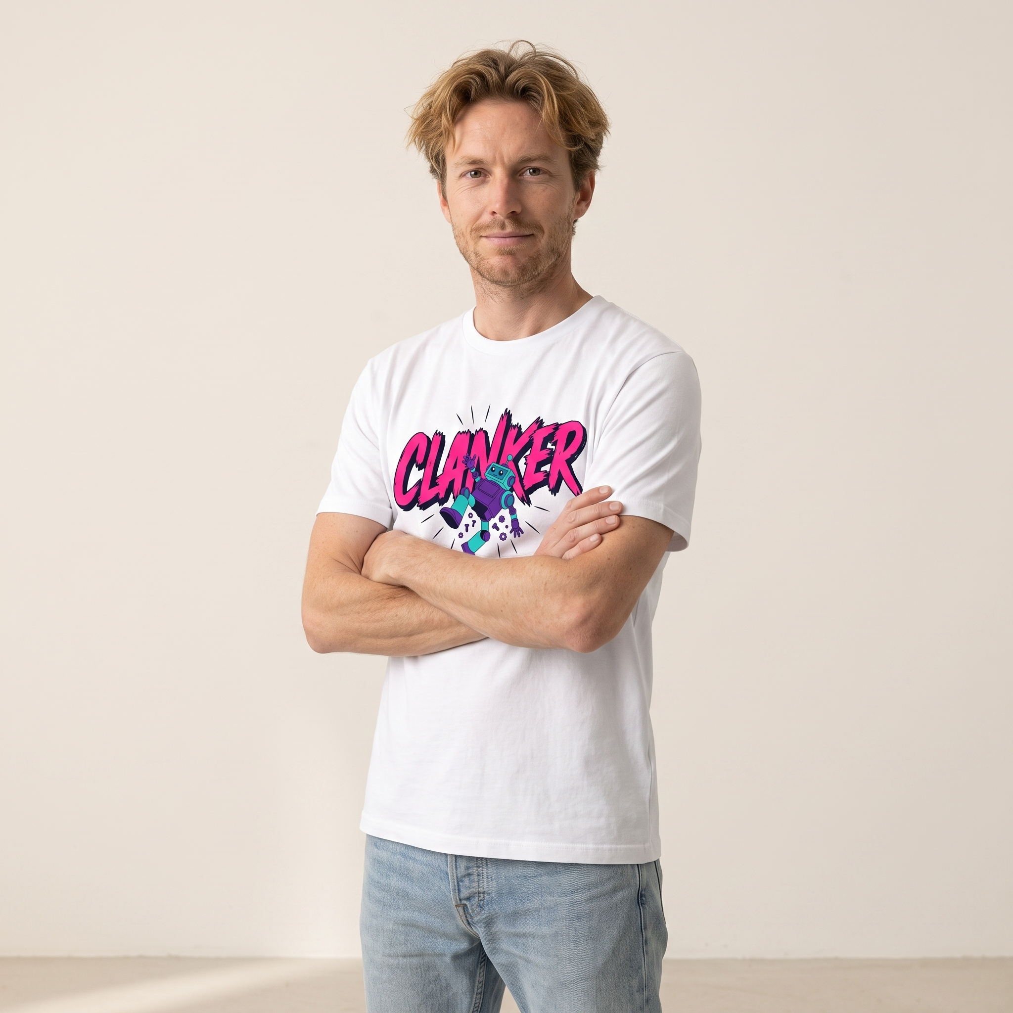 OUTPUT №0027 · CLANKER Tee — Robot Slur Meme Shirt