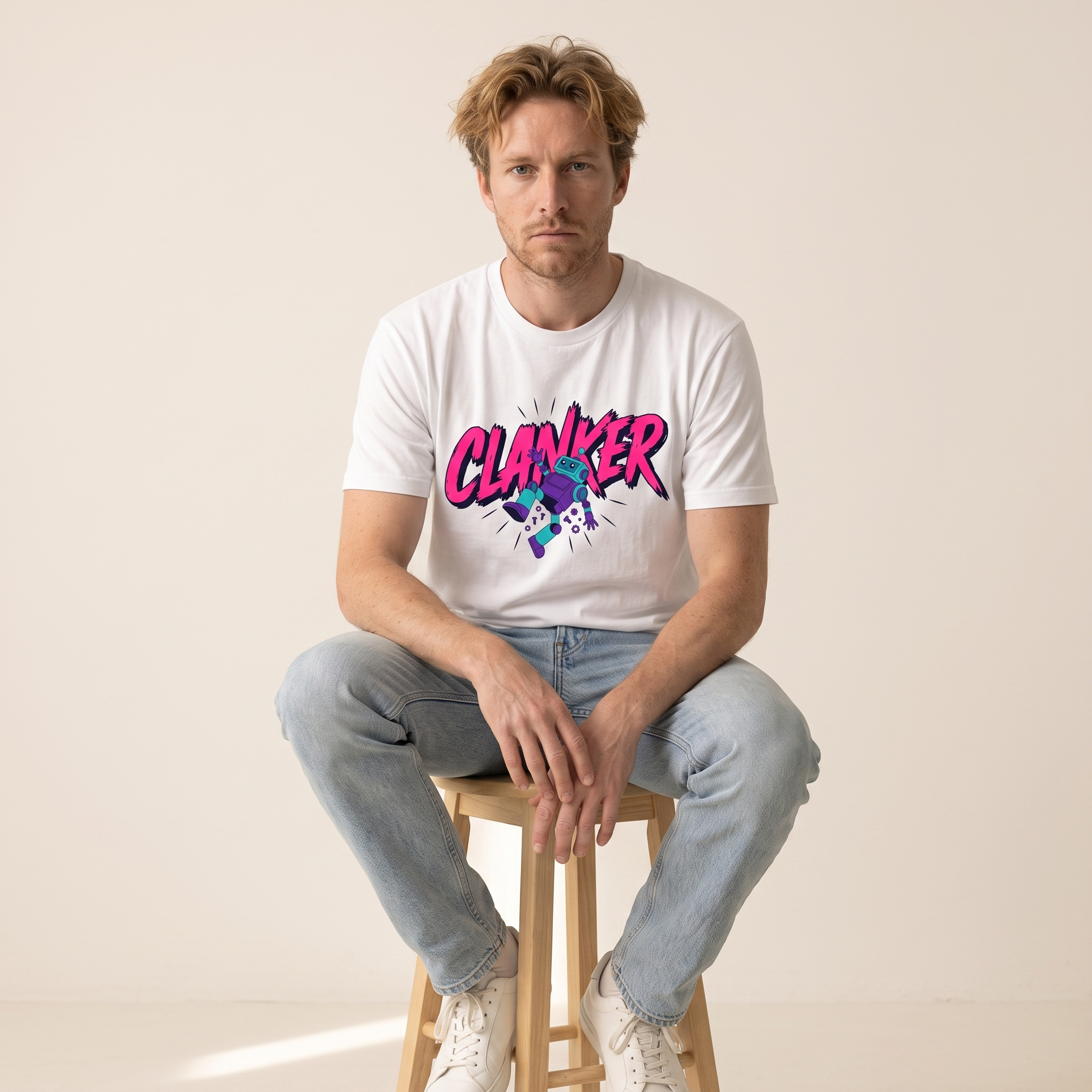 OUTPUT №0027 · CLANKER Tee — Robot Slur Meme Shirt