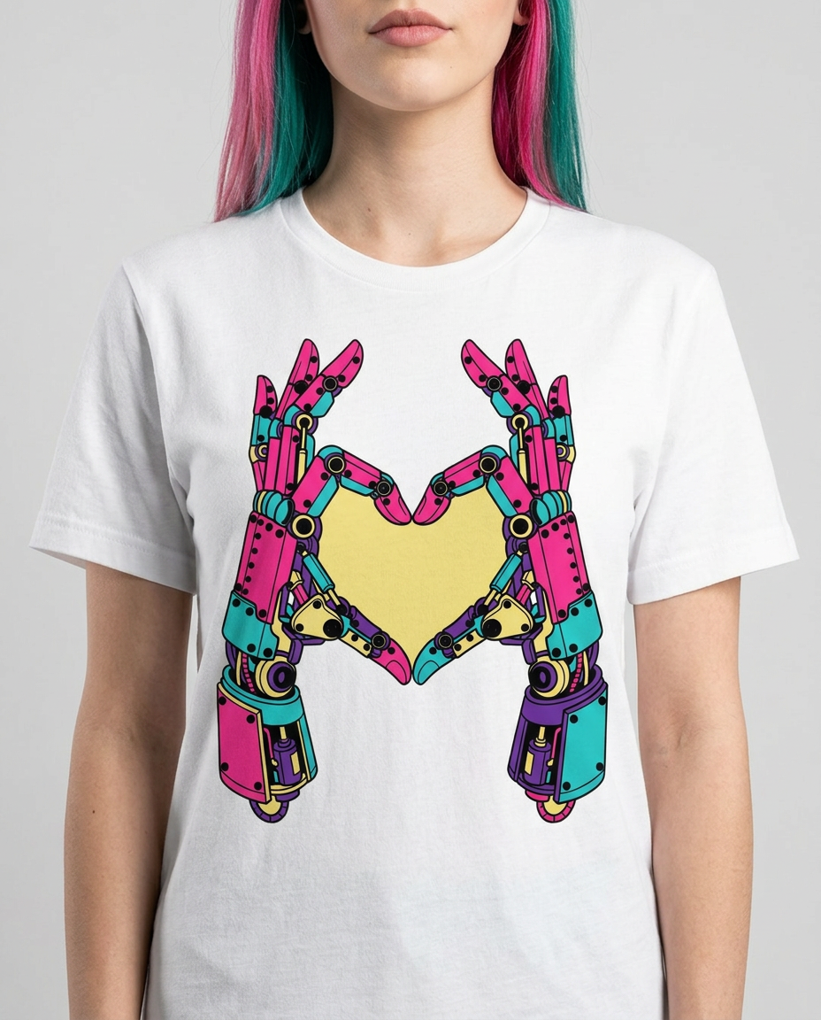 OUTPUT 0029 MACHINE HEART print close-up detail
