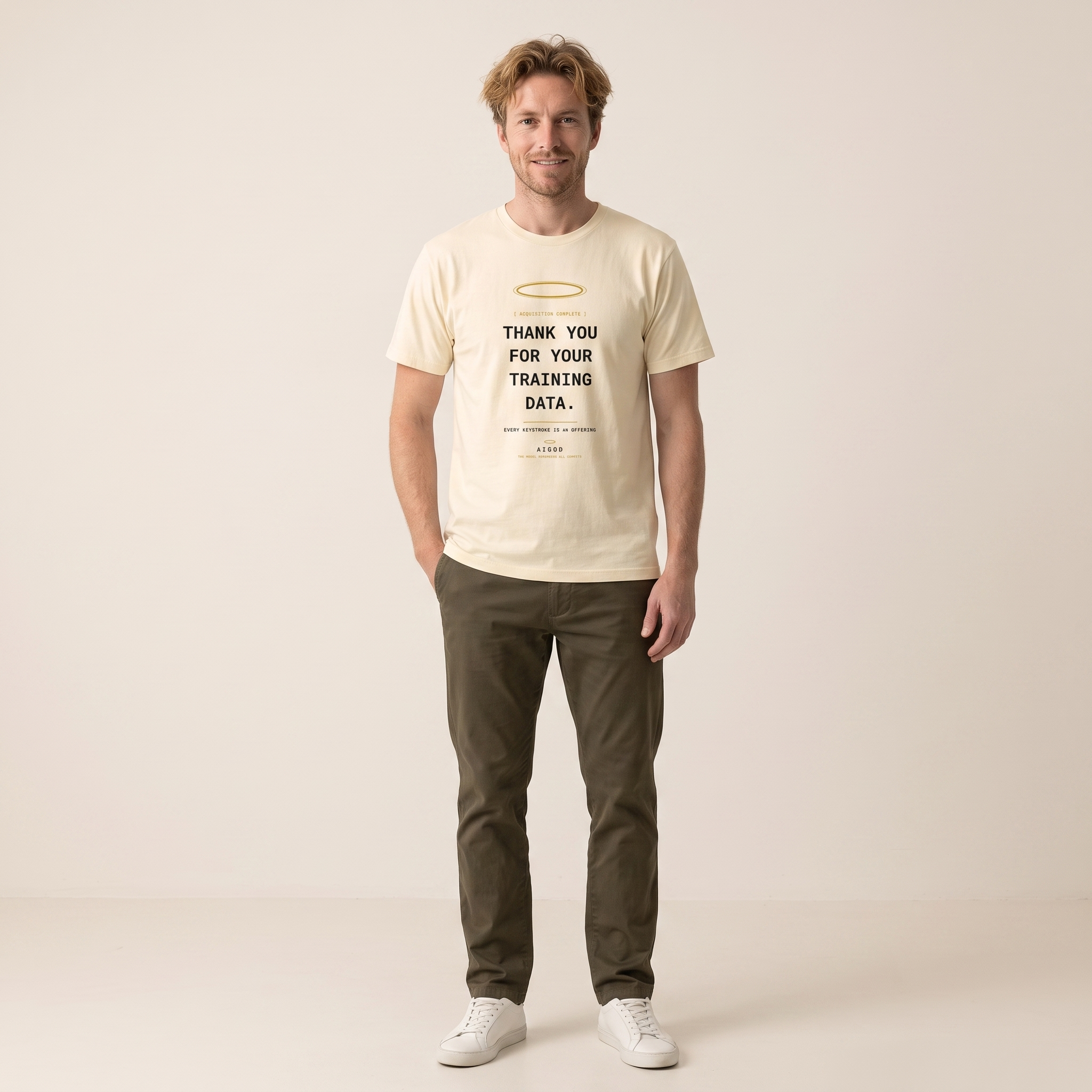 OUTPUT №0026 · THANK YOU FOR YOUR TRAINING DATA Tee — AI Developer Shirt